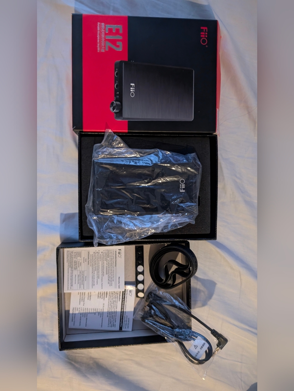 FiiO E12 Mont Blanc Portable Headphone USB Amplifier Black, works great
